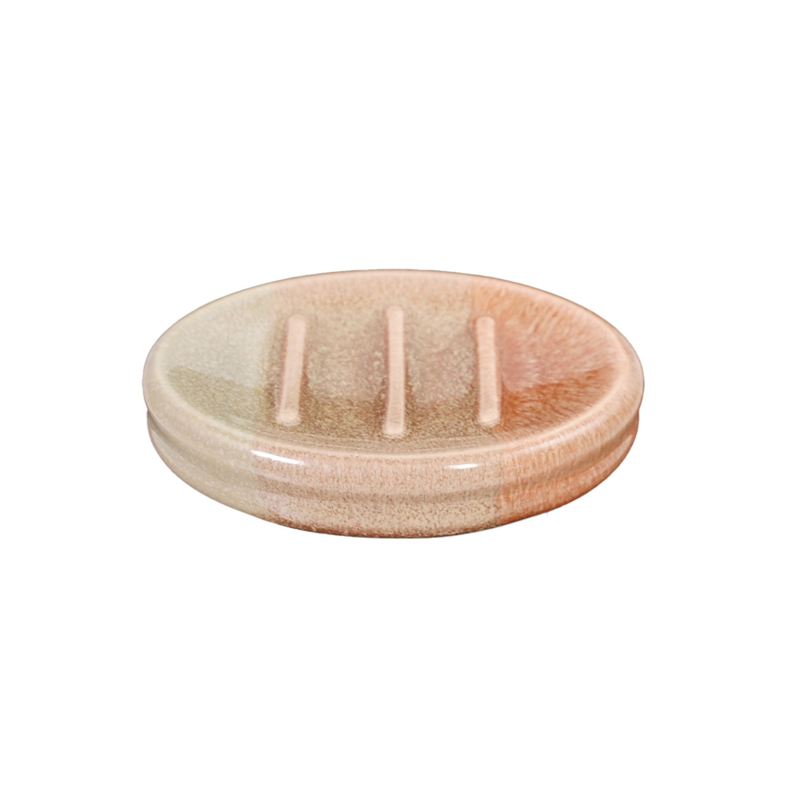 Porte Savon En Porcelaine - Rouge / Beige Soldes été vague 2