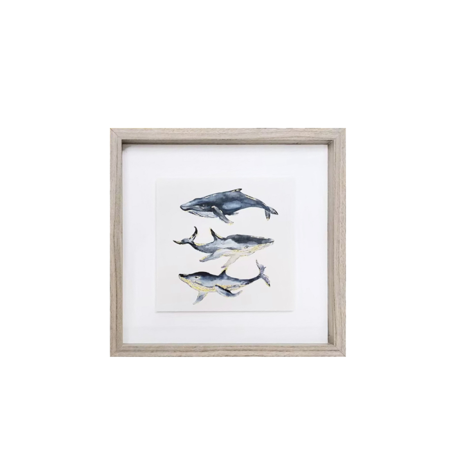 Tableau Les Mammifères 30X30 - Bleu Décorations