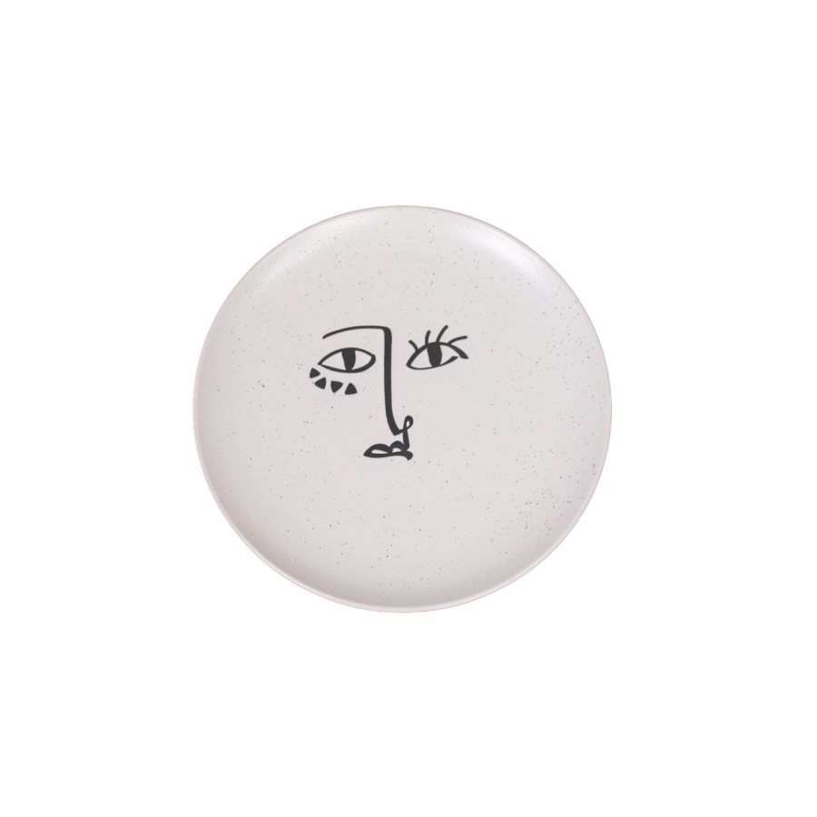Plat Arti En Porcelaine 12,5Cm - Blanc / Noir Thermos et Boîtes de conservations
