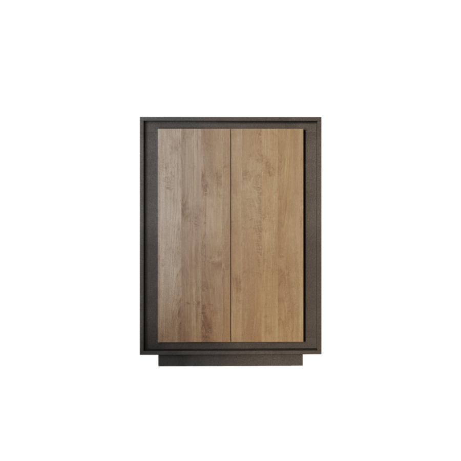 Buffet 2 Portes Sky 106Cm - Noir / Marron Séjour
