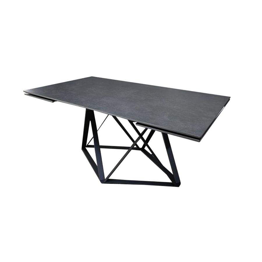 Table À Manger Extensible Uno 160-240Cm - Noir Déstockage