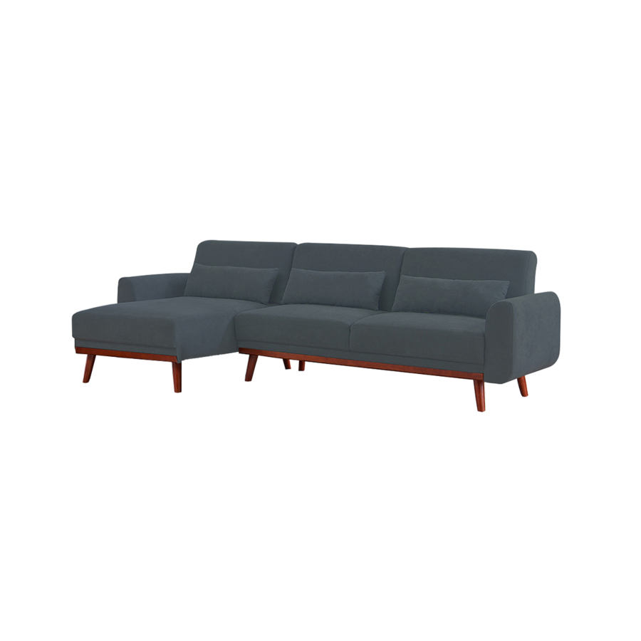 Canapé D'Angle Santa Reversible - Gris Foncé Les Bons Plans