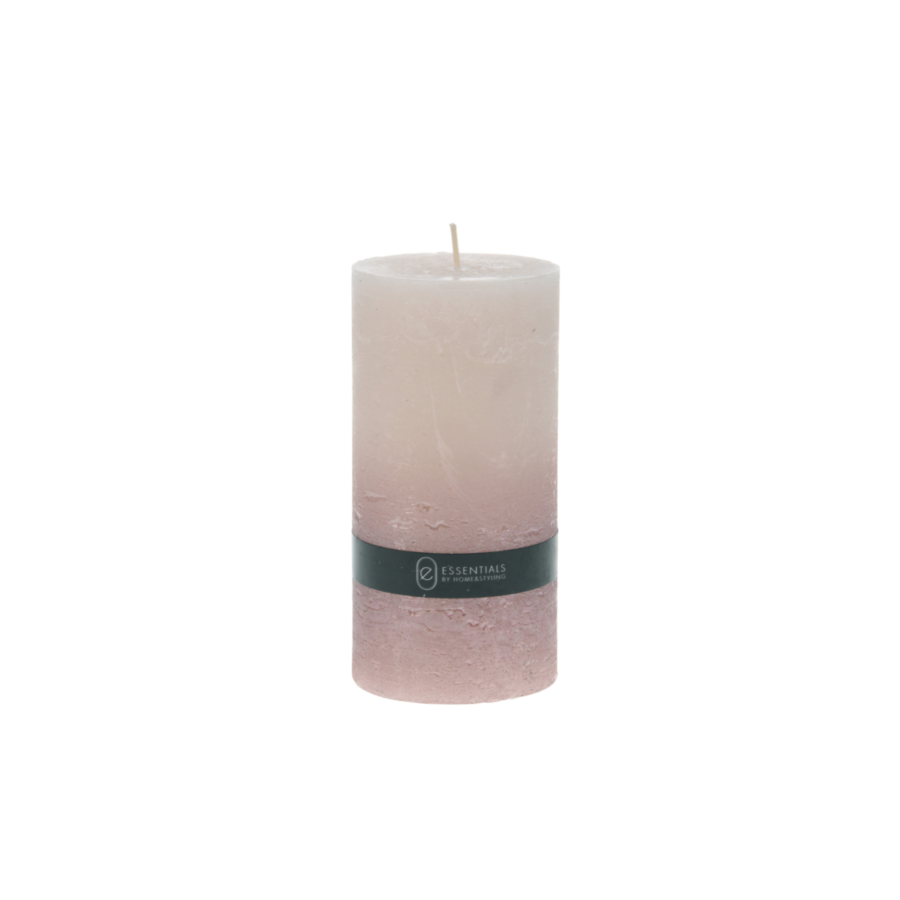 Bougie Pilier Trempée 14Cm - Blanc / Rose Bougies parfumées Ramadan