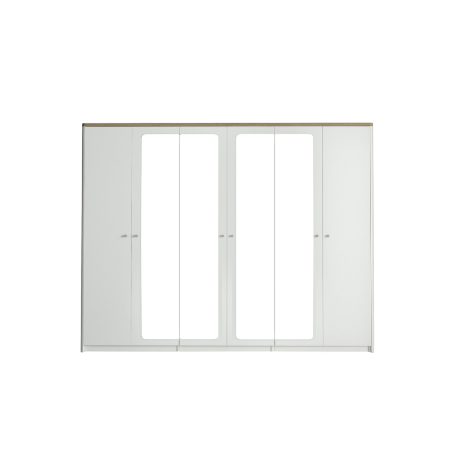 Armoire Lidya - Blanc / Beige Armoires