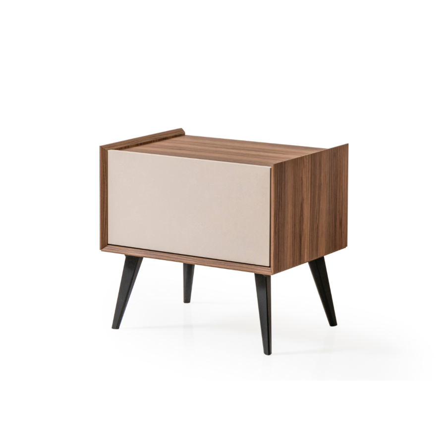 Table De Chevet Aden - Marron / Blanc Essentiel HIVER