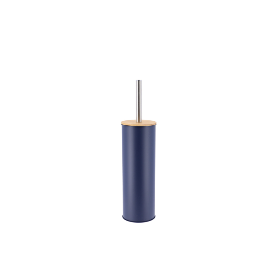 Brosse Wc Prestige Métal Avec Couvercle - Bleu Salle de Bain