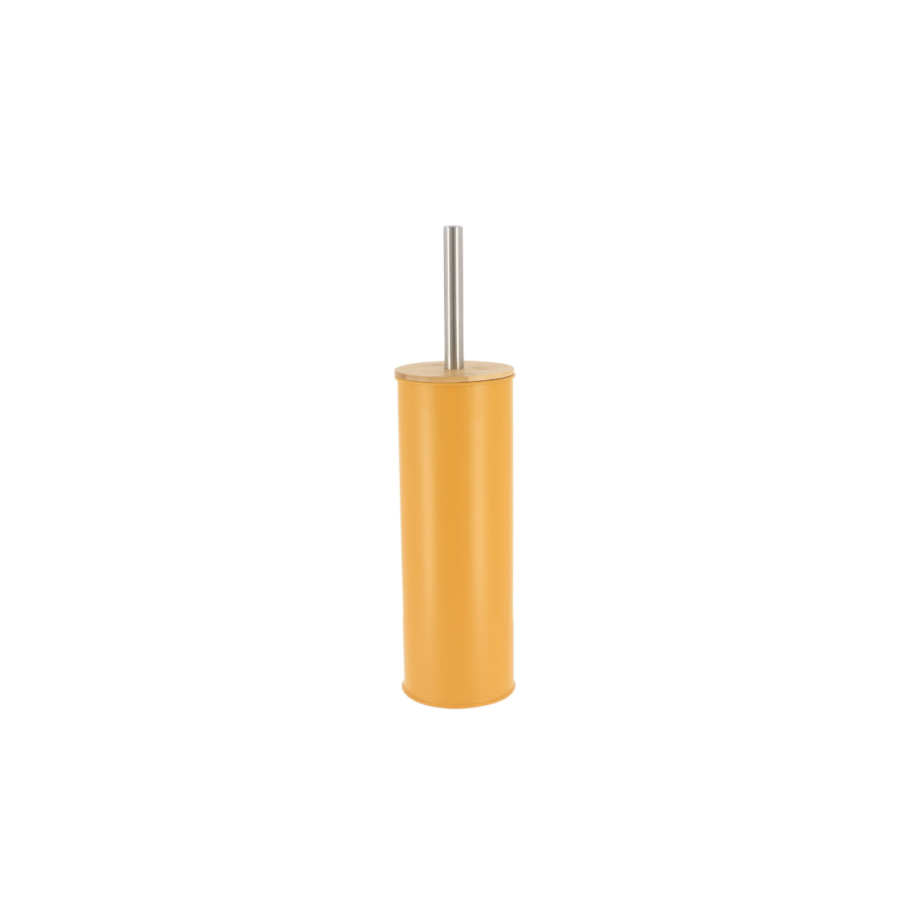 Brosse Wc Prestige Métal Avec Couvercle - Moutarde Salle de Bain