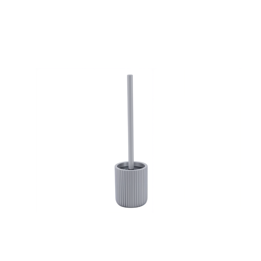 Brosse Wc En Résine Striée - Gris Brosses WC
