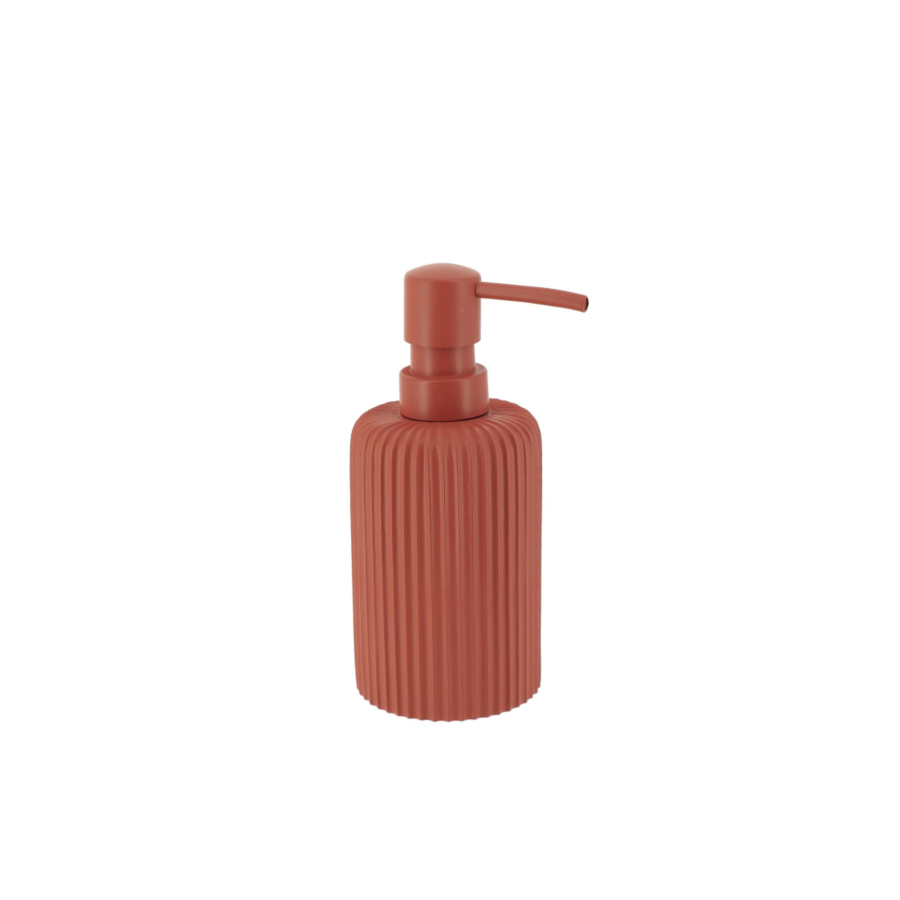 Distributeur À Savon En Resiné Striée 230Ml - Terracota Gobelets et distributeurs de savon