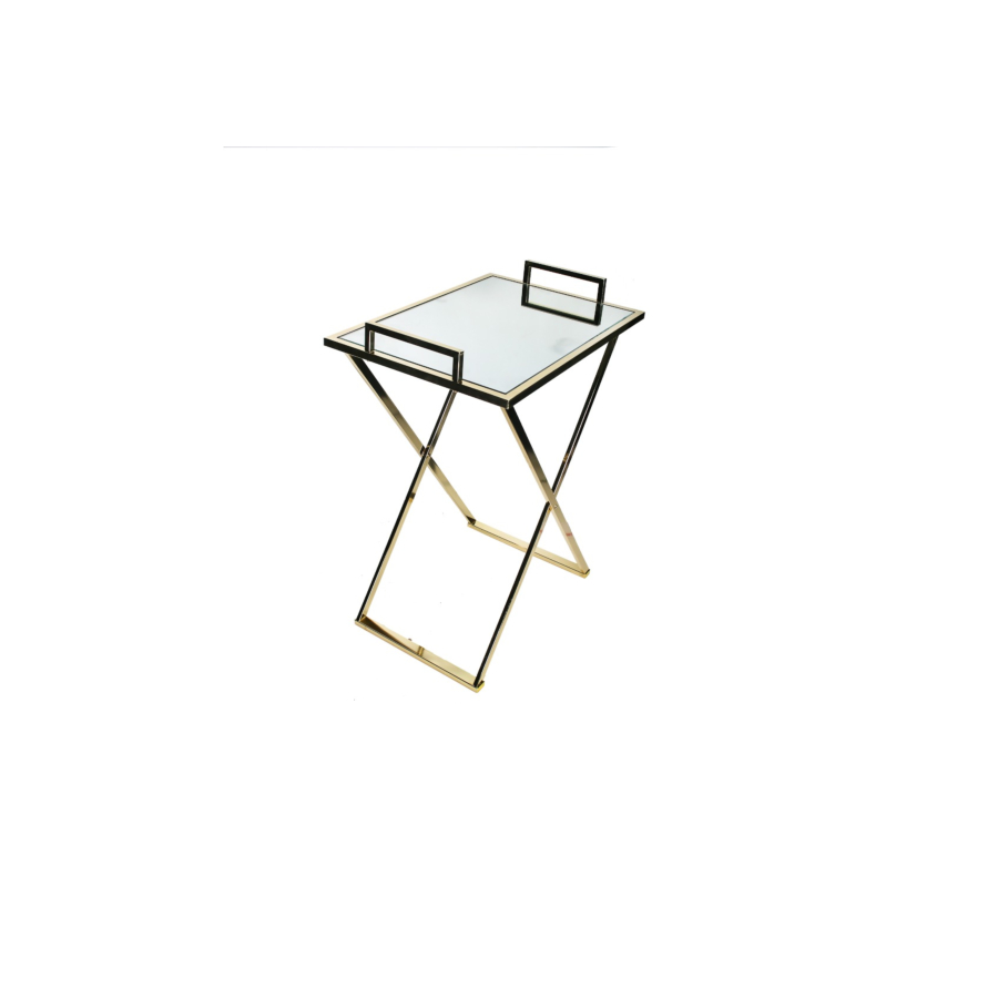 Table Basse Plateau Avec Support - Doré Accessoires