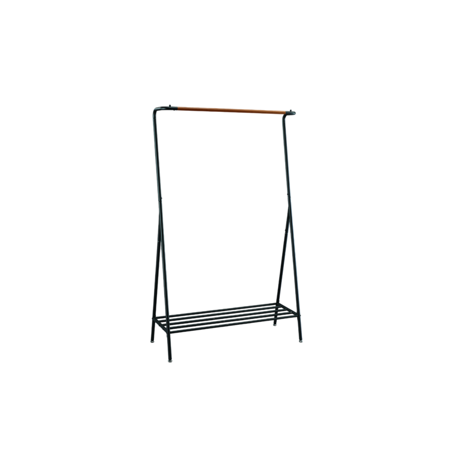Porte-Cintres Polimeno 164cm - Noir/Noyer Rangement pratique