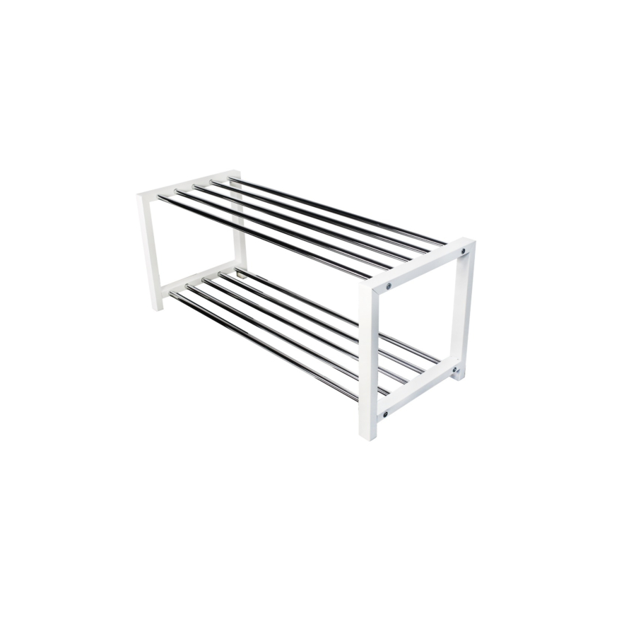Etagère À Chaussures À 2 Niveaux Dorrigo - Blanc Rangement pratique