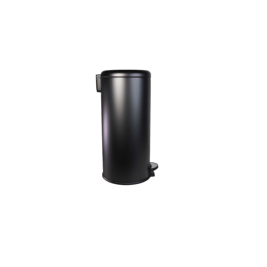 Poubelle 30L À Fermeture Souple - Noir Mat Soldes été