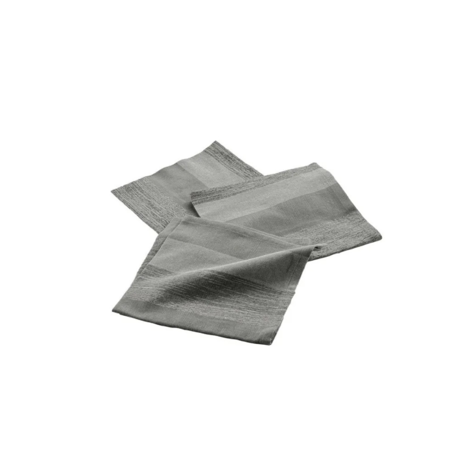 Lot De 3 Serviettes De Table Eldora - Gris Promos printemps