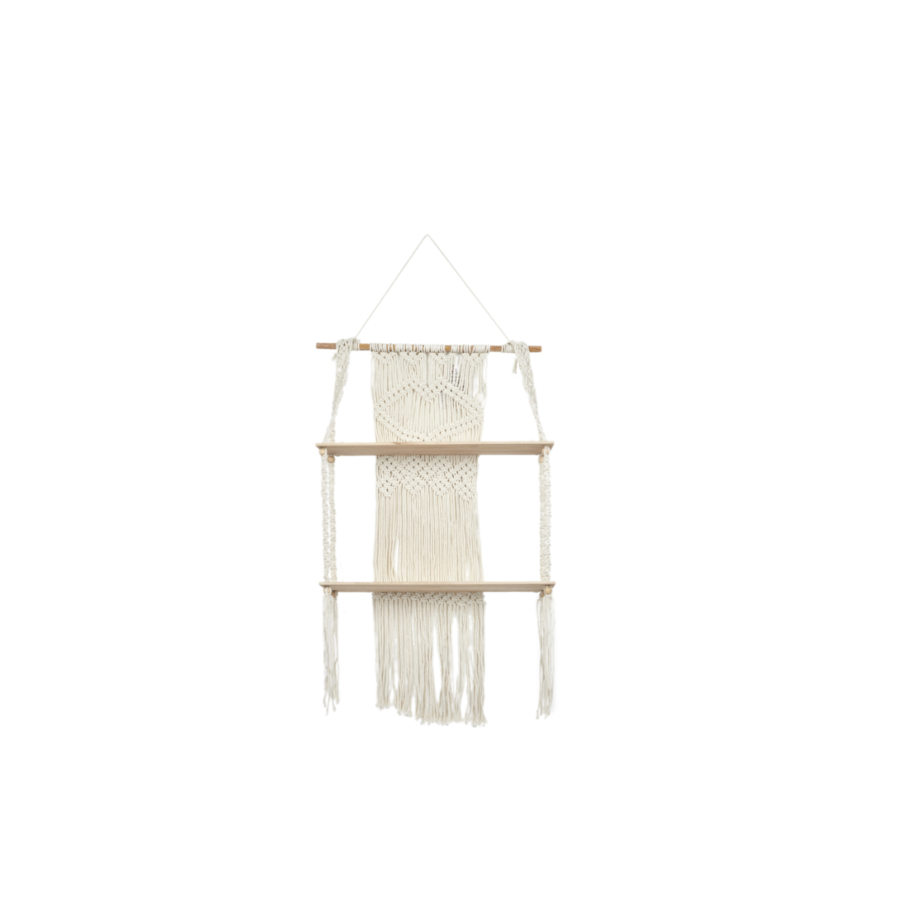 Étagère Murale Boho À 2 Niveaux - Beige Décors à accrocher