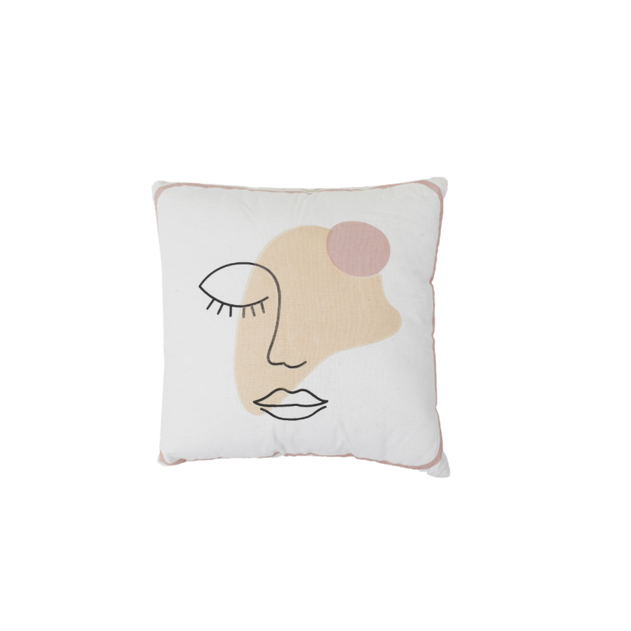 Coussin Dehoussable Arty Poesie Formelle - Beige Déstockage