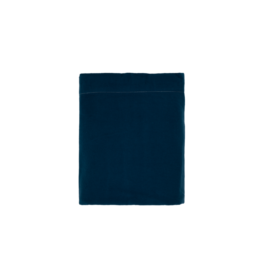 Drap Plat Uni Flanelle - Bleu Marine Textile