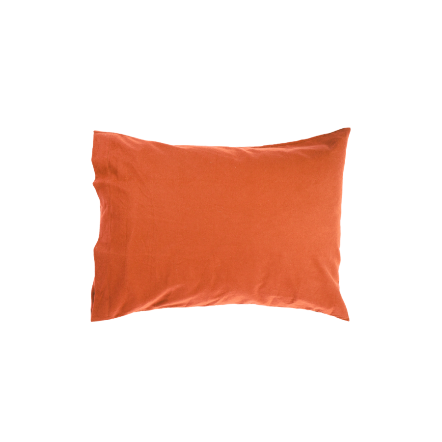 Taie D’Oreiller Uni Flanelle 50X70Cm - Terracota Textile