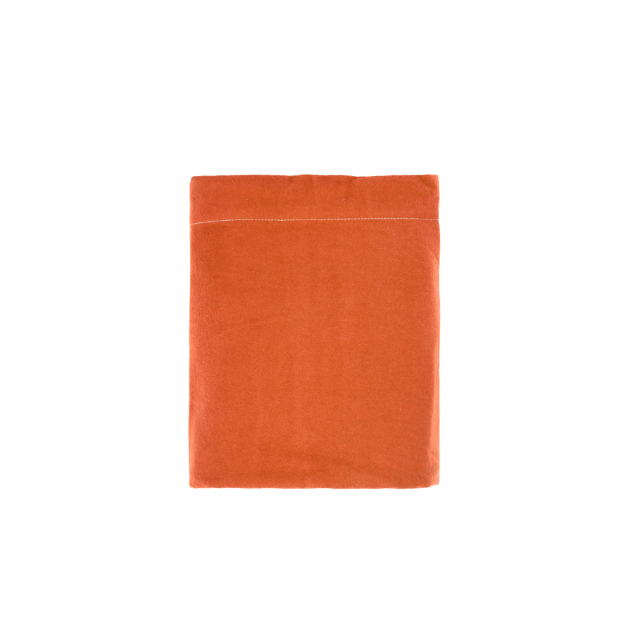 Drap Plat Uni Flanelle - Terracota Textile