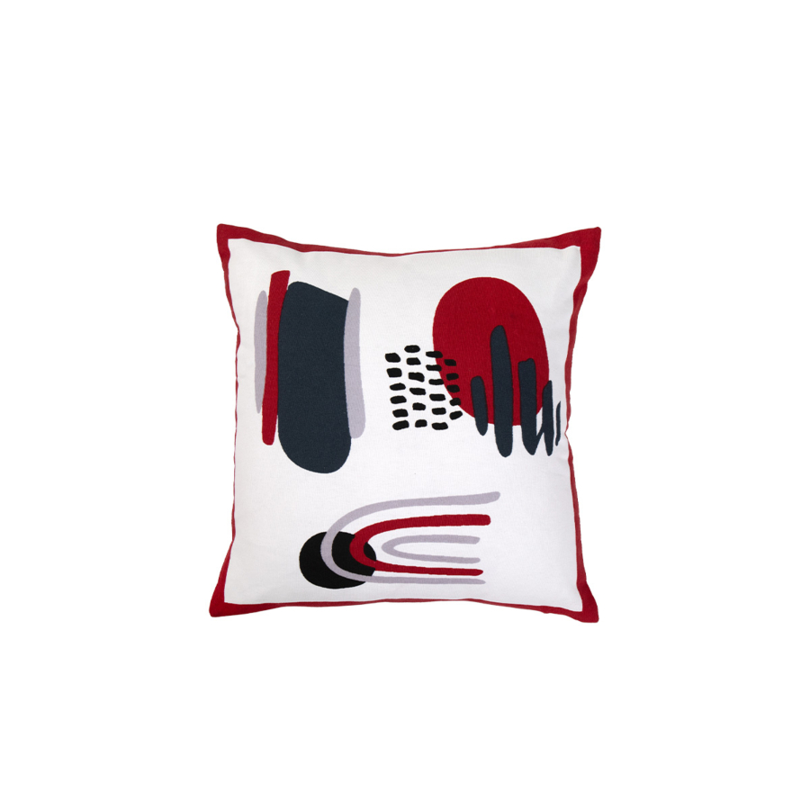 Coussin Design Abstrait 45X45Cm - Multicouleur Textile