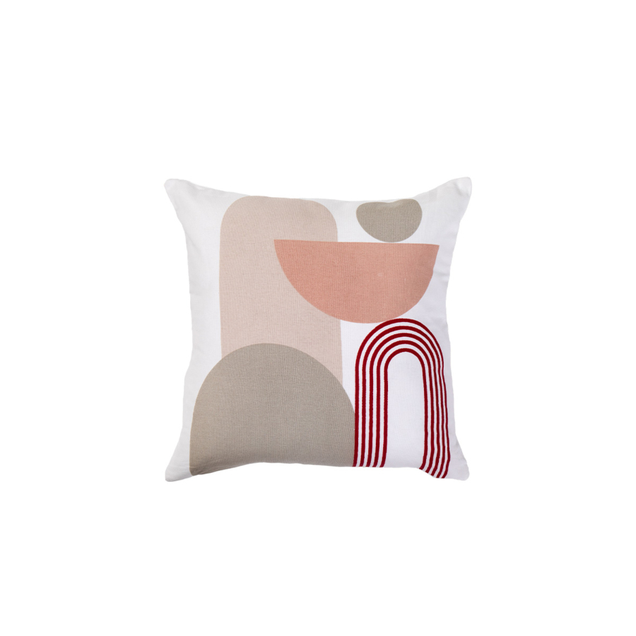 Coussin Décoratif Art Abstrait 45X45Cm - Multicouleur Textile