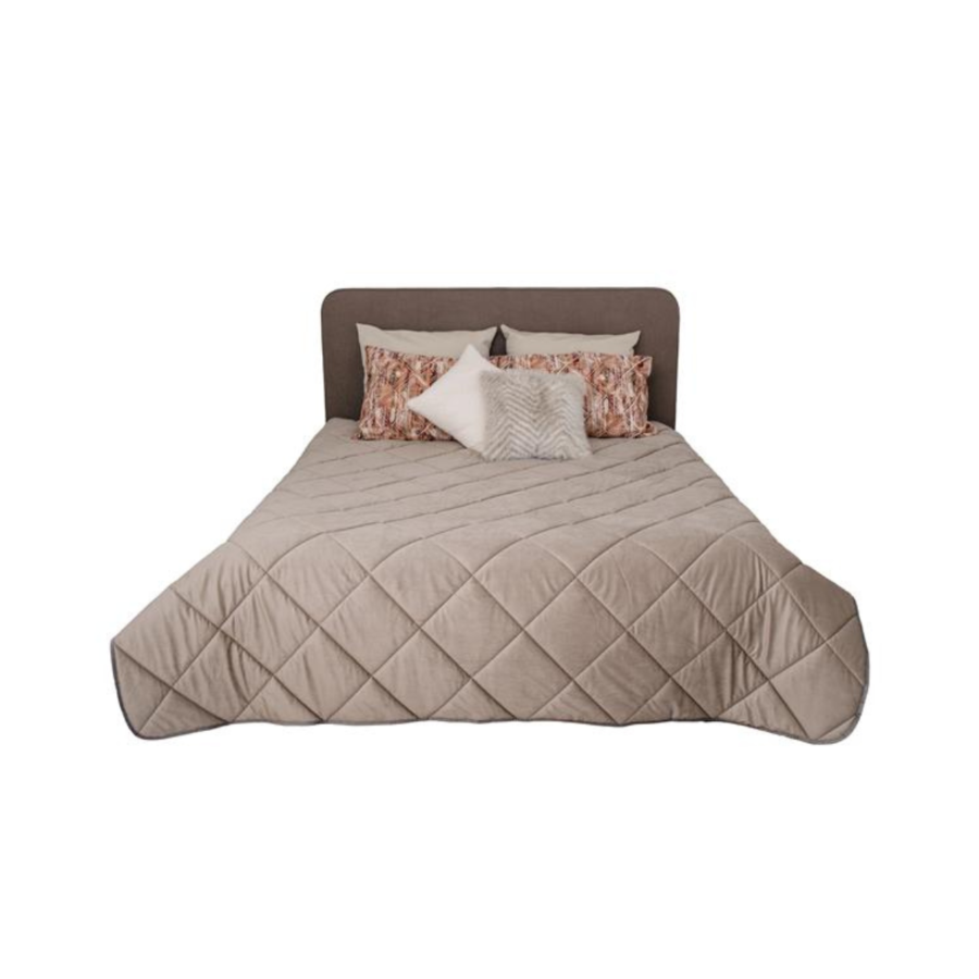 Couette Velvet Uni - Taupe Textile