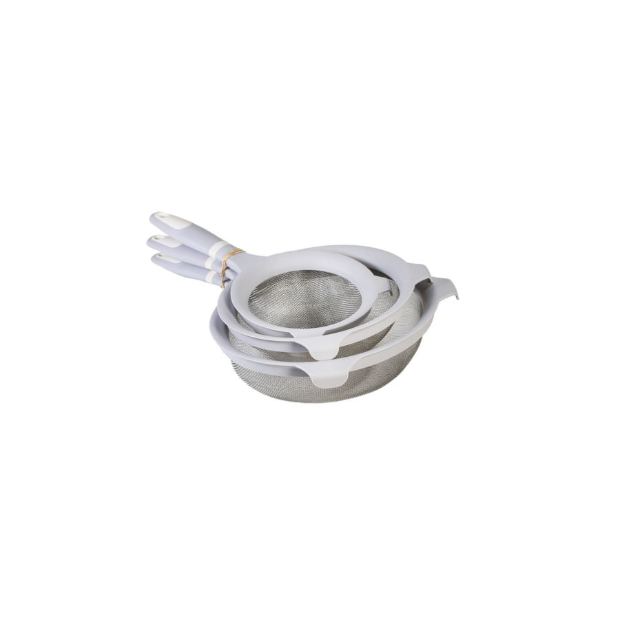 Set De 3 Passoires À Mailles Fines - Gris Préparations culinaires
