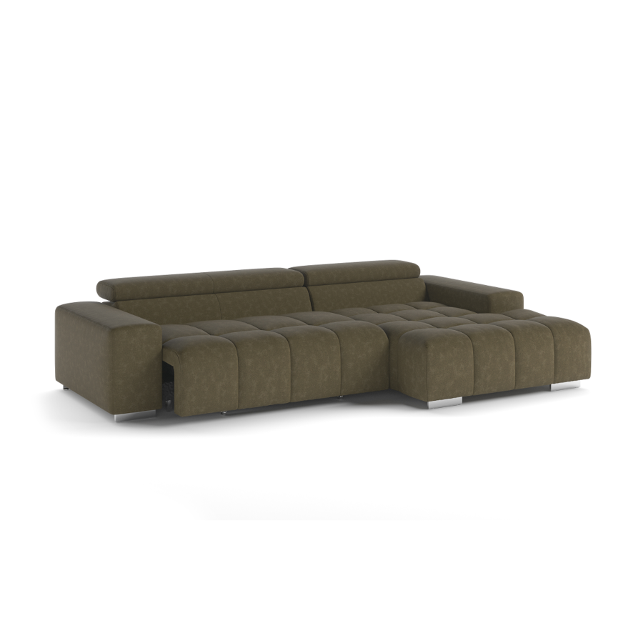 Canapé D'Angle Orion Avec Fonction Relax - Vert Foncé Sofa