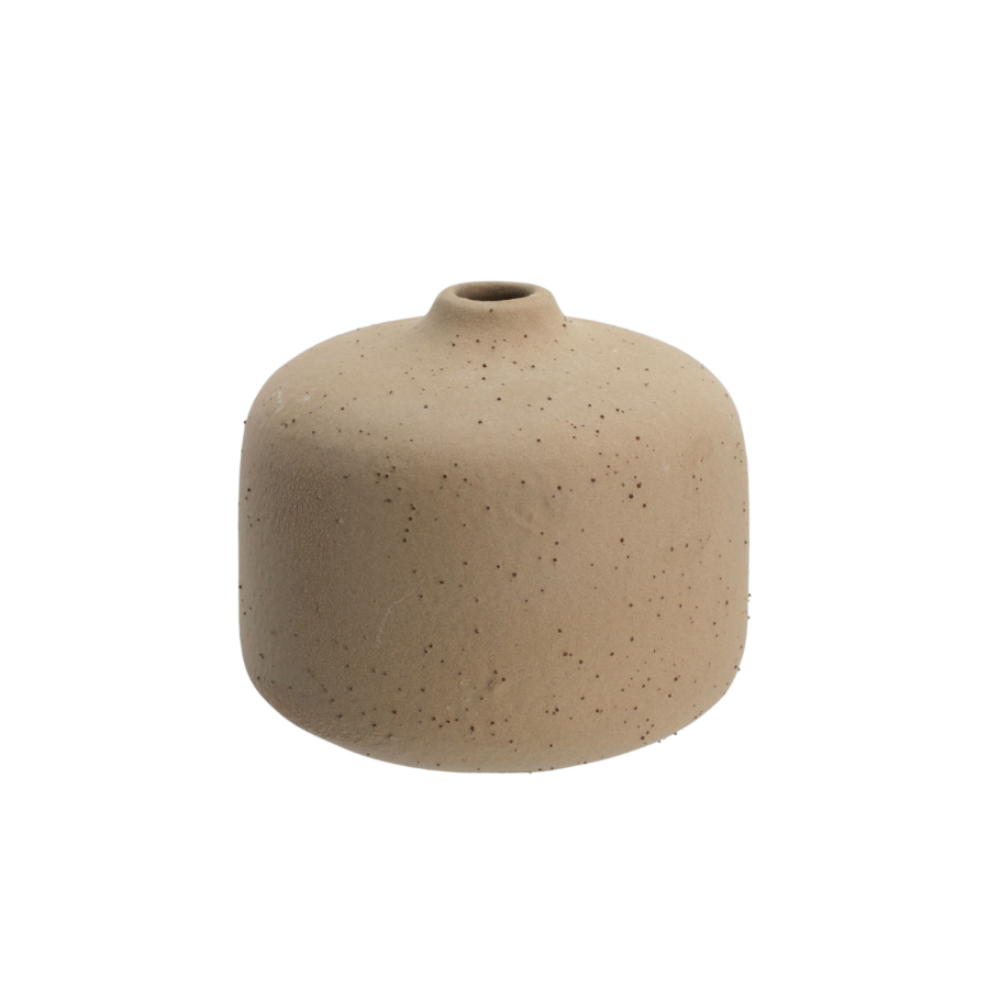 Vase Col Étroit 9X9X7,5Cm - Crème Vases