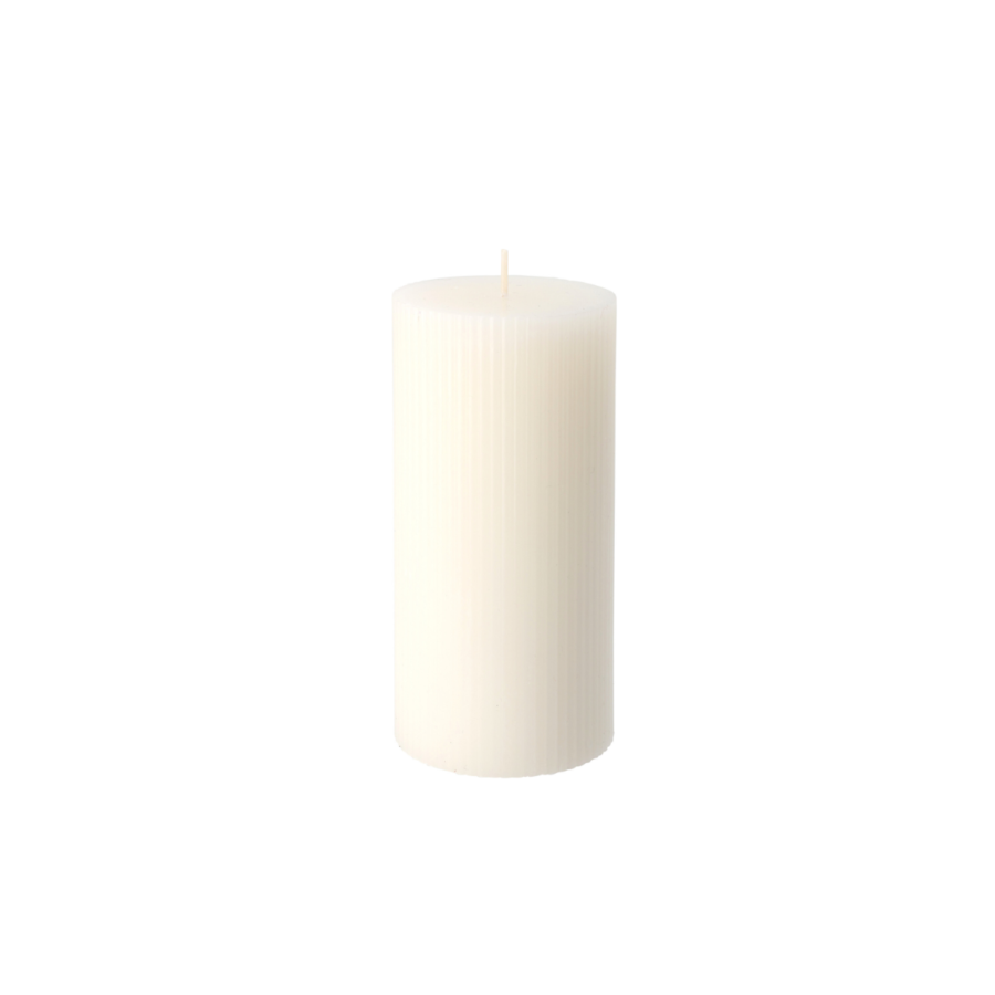 Bougie Cylindrique 7X7X14Cm - Blanc Cassé Bougies décoratives