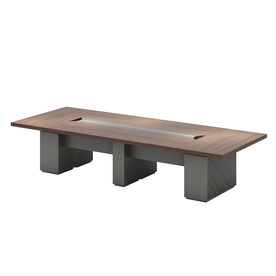 Table De Conférence Leader - Marron / Gris Table de Réunion