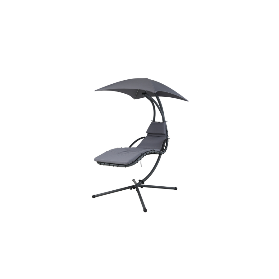 Relax À Bascule Calm Down Avec Pare-Soleil - Gris Foncé Meuble extérieur