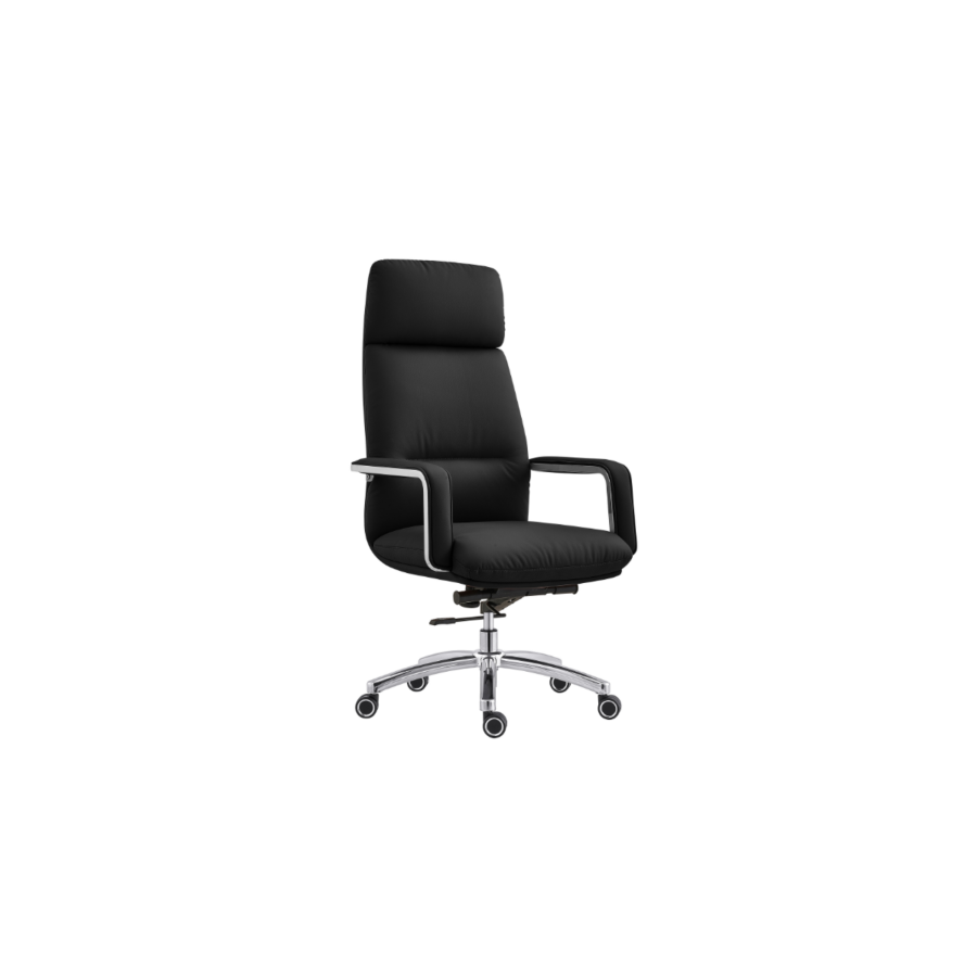 Fauteuil President Zenith Pu - Noir Chaises avec accoudoir