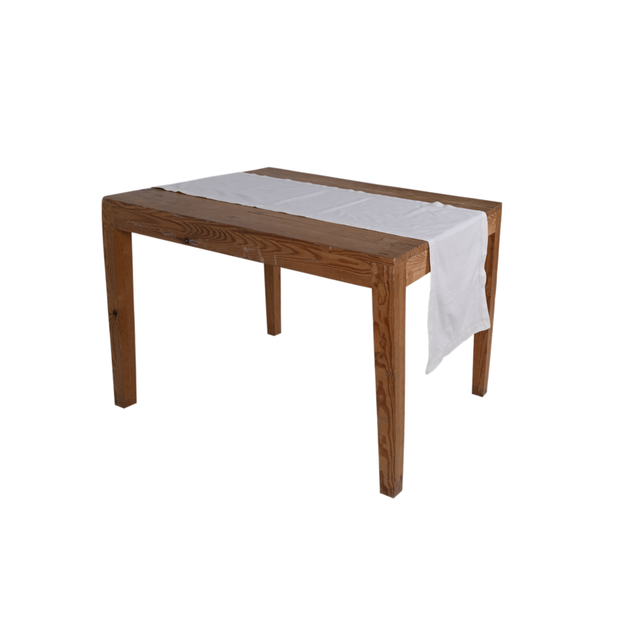 Chemin De Table En Tissu Coton 40X150Cm - Blanc Textile