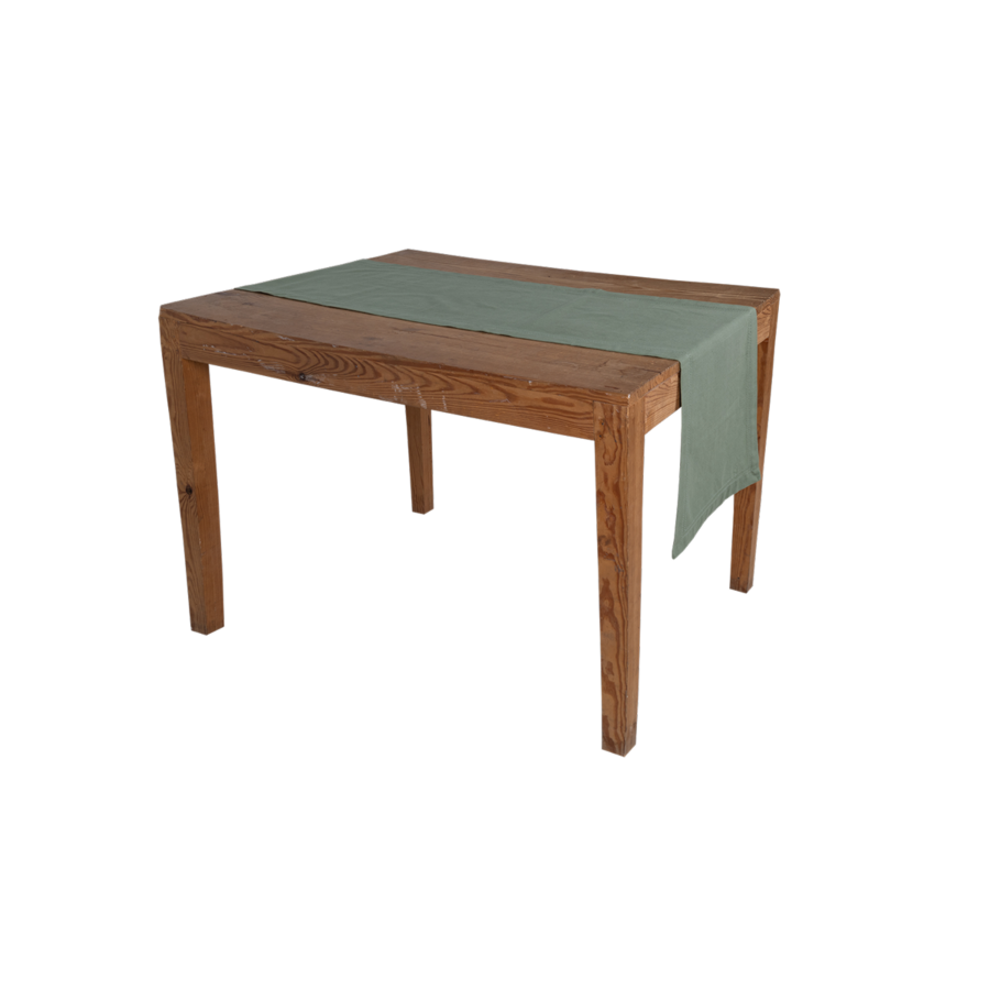 Chemin De Table En Tissu Coton 40X150Cm - Vert Textile
