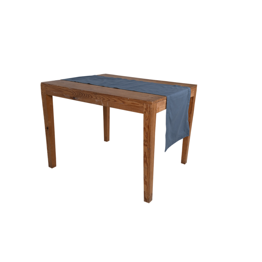 Chemin De Table En Tissu Coton 40X150Cm - Bleu Textile