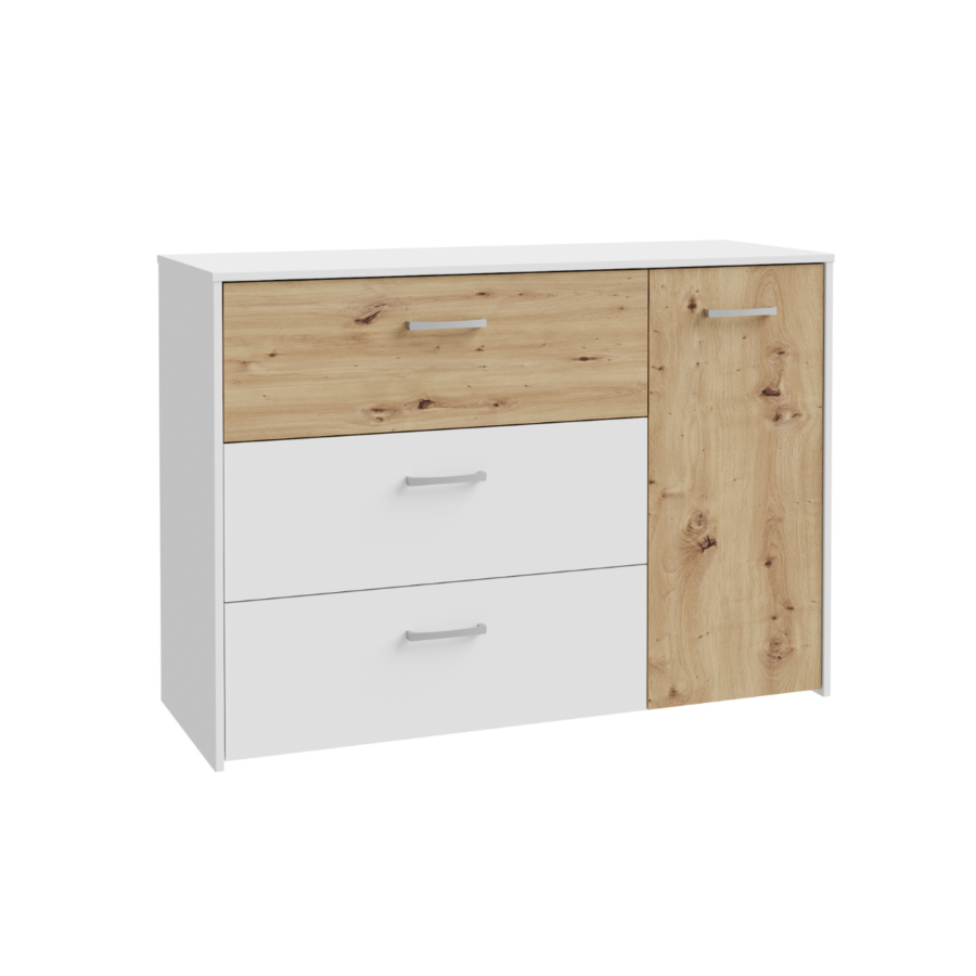 Commode Culgoa – Chêne / Blanc Chambre enfant