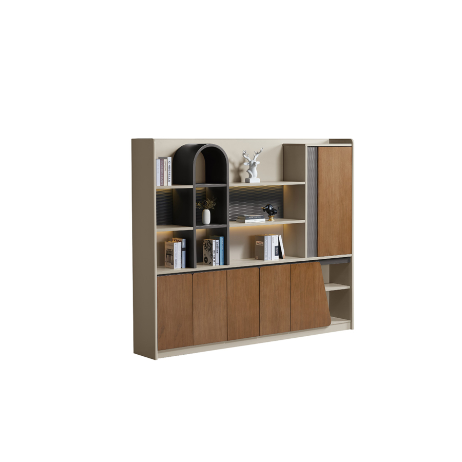 Élément De Rangement Cascade Veneer - Marron / Taupe Mobilier Pro