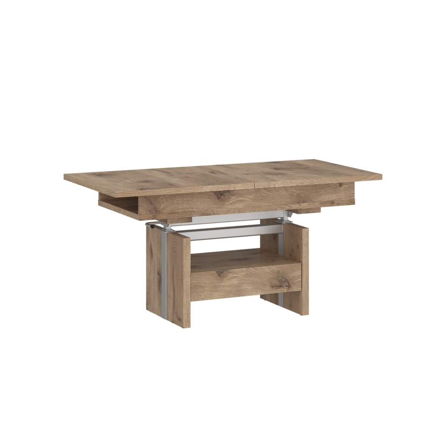 Table Basse Cortado Ajustable Avec 1 Tiroir - Noyer Séjour