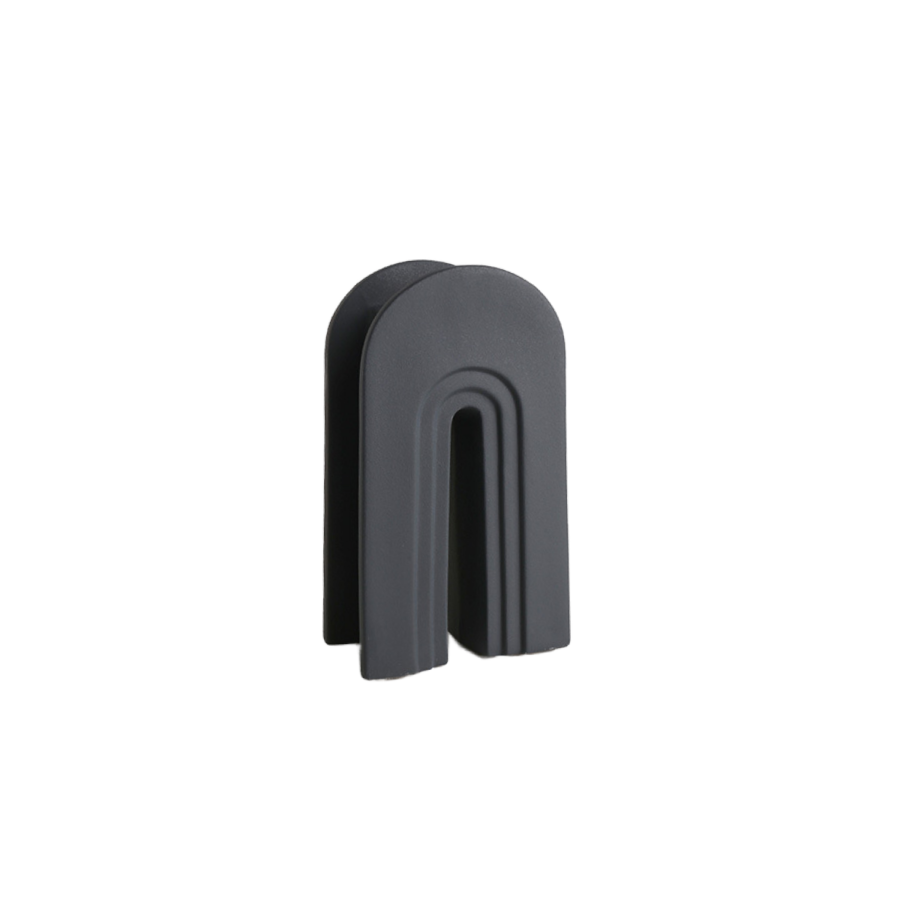 Vase En Céramique – Gris Foncé Décoration