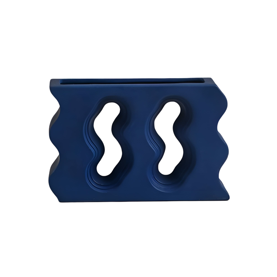 Vase En Céramique 16Cm -Bleu Décoration