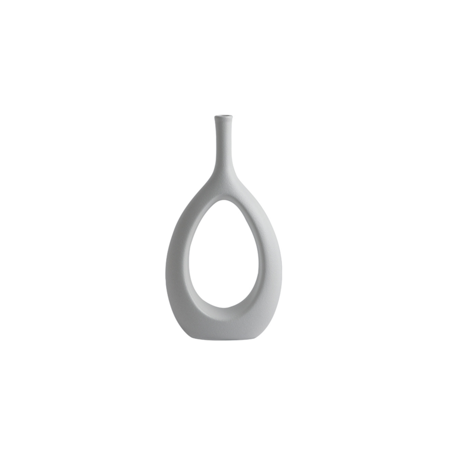 Vase En Céramique 31,5Cm - Blanc Décorations