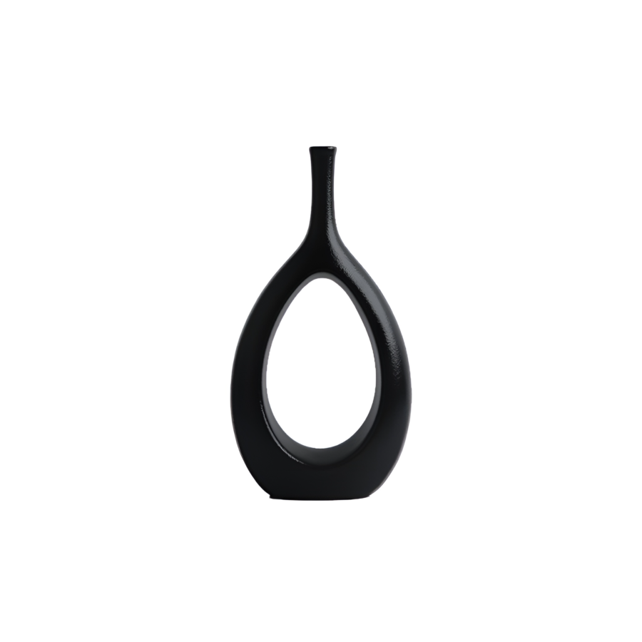 Vase En Céramique 31,5Cm - Noir Décorations
