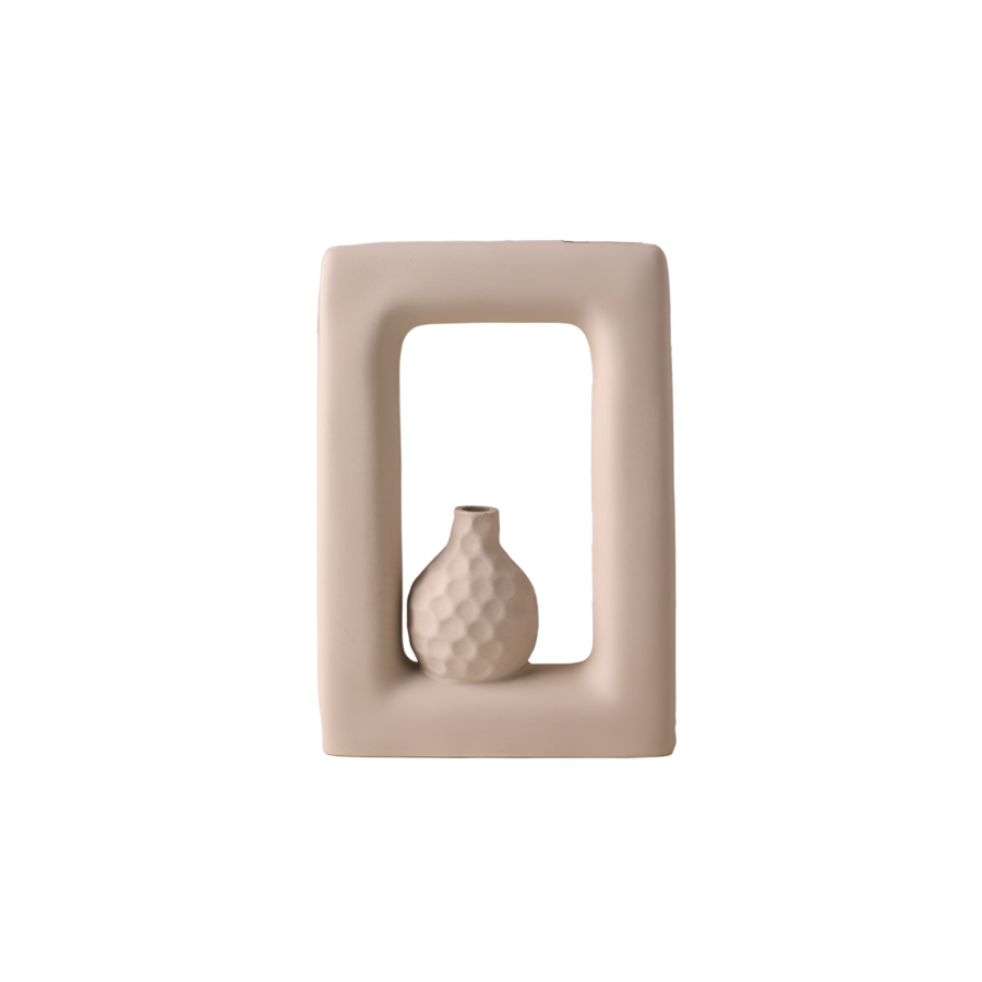 Vase En Céramique 21,2Cm - Blanc Décoration