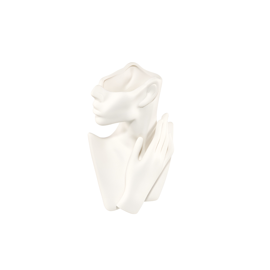 Statue En Vase Losa - Blanc Décoration