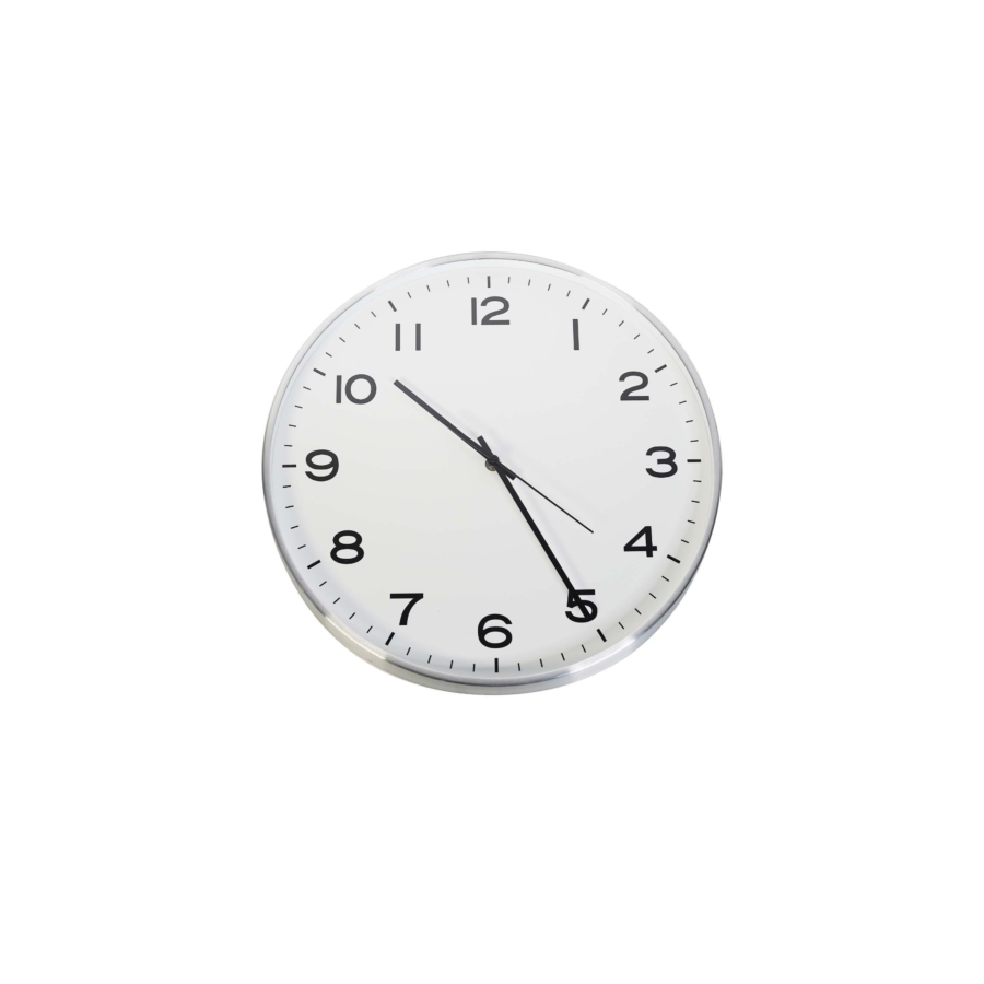 Horloge Murale 40X4.7Cm - Blanc / Argenté Offres Ramadanesques