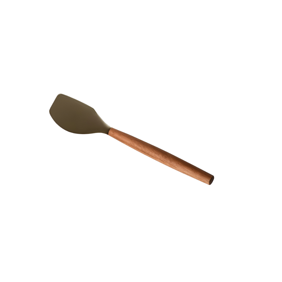 Spatule Acacia Avec Silicone, 32X6,2Cm - Beige Préparations culinaires