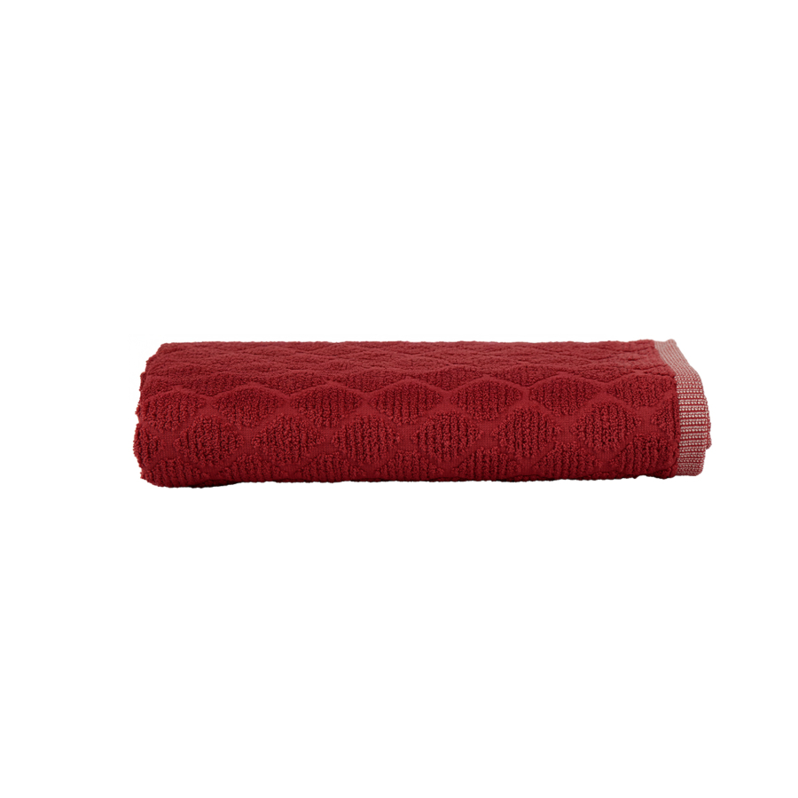 Serviette De Bain Jaquard - Bordeaux Textile