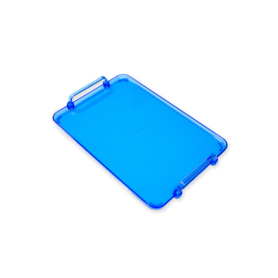 Plateau Aurora Grand 38X26 Cm - Bleu Transparent Art de la table