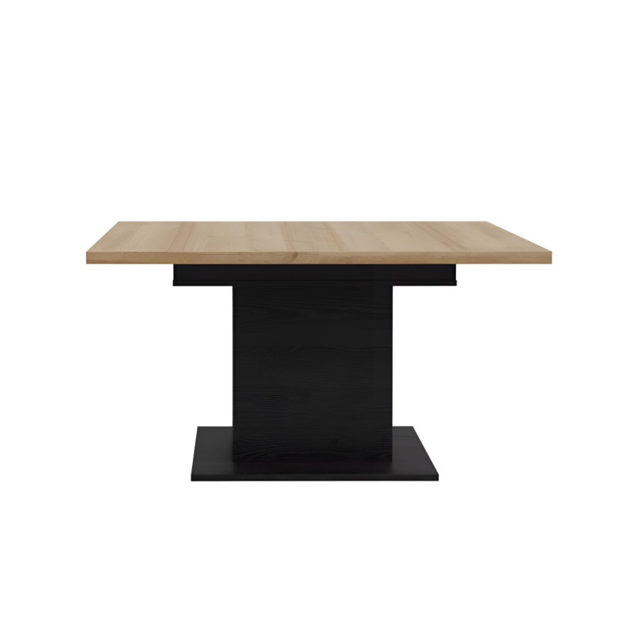 Table À Manger Extensible Black Duro - Chêne / Noir Les Bons Plans